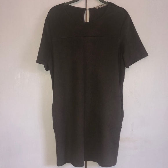Chloe K Dresses & Skirts - Brown Suede Dress